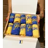Подарувальний бокс летючих шкарпеток з українською символікою 10 шт 36-40 р жовто-синій